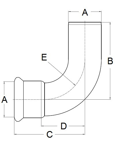 Kolano 90° P/M 18