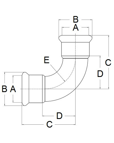 Kolano 90° P/P 28