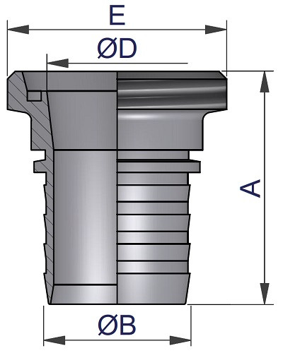 Króciec węża męski DN25