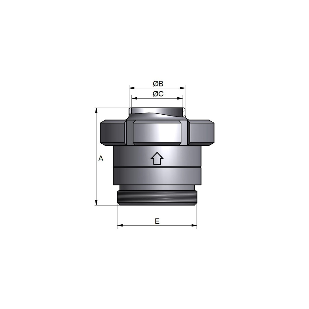Zawór zwrotny NRV MĘSKI/BW DN100 304/EP
