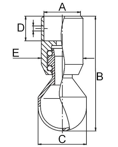 AWH Tanko S50180°D 41.5 316L
