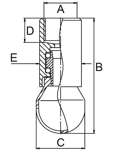 AWH Tanko S50360° 1½" 316L