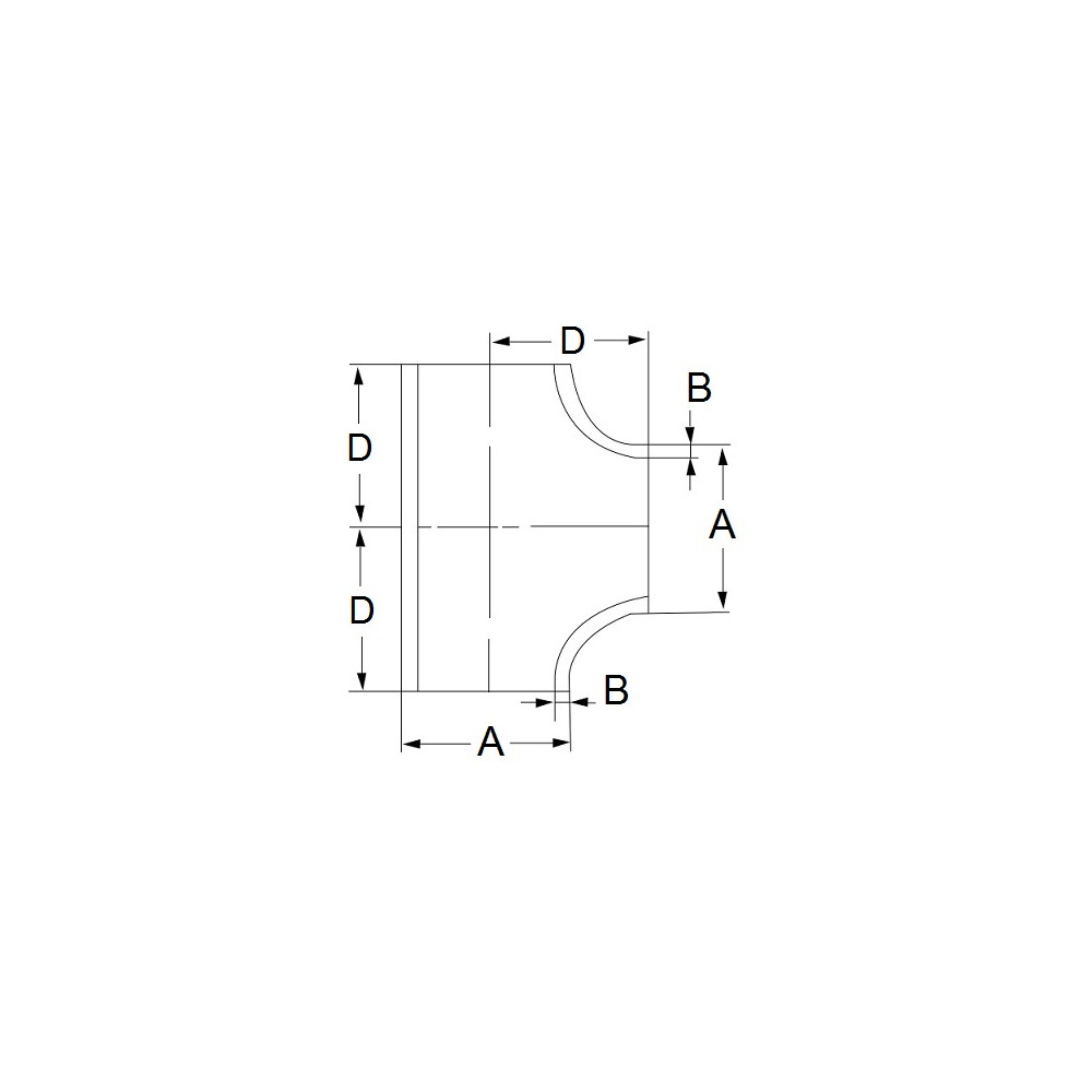 Trójnik 168.28 x 3.76mm 316