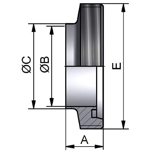 Spawany element męski SKC DN40 316 P