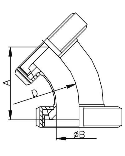 Kolano 45° LL DN50 316P