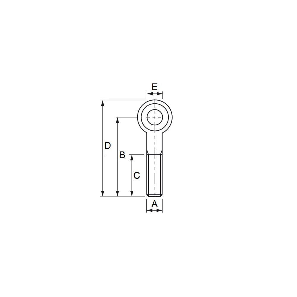 Śruba oczkowa M10 x 135mm AISI 304