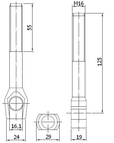 Śruba oczkowa M16*125 NW100  NW 300