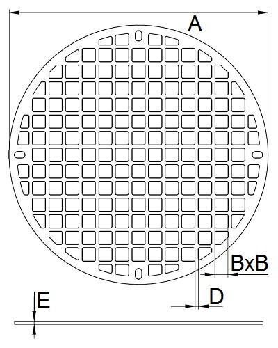 Siatka bezpieczeństwa (laserowa) DN450 316L