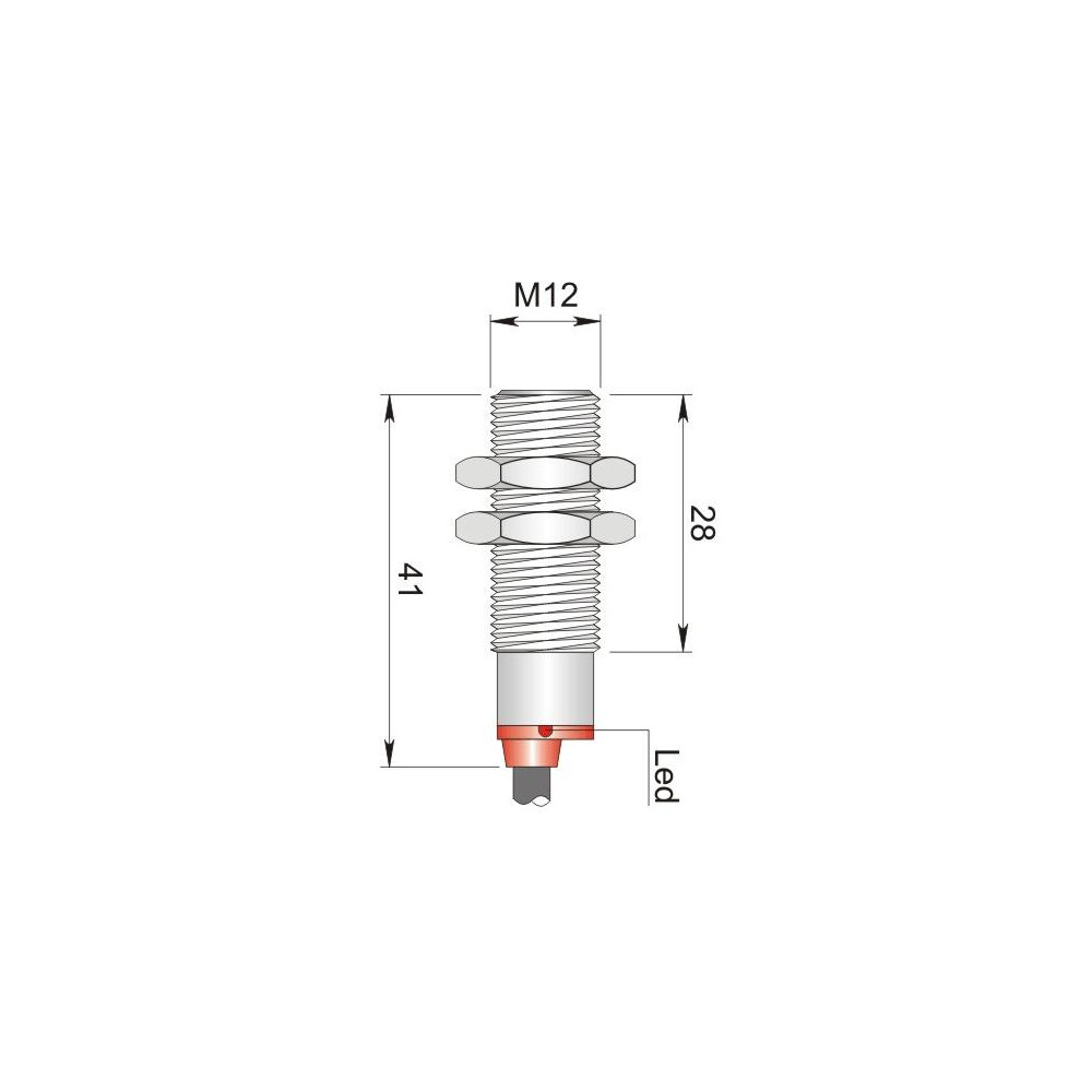 Wyłącznik zbliżeniowy M12  2 m
