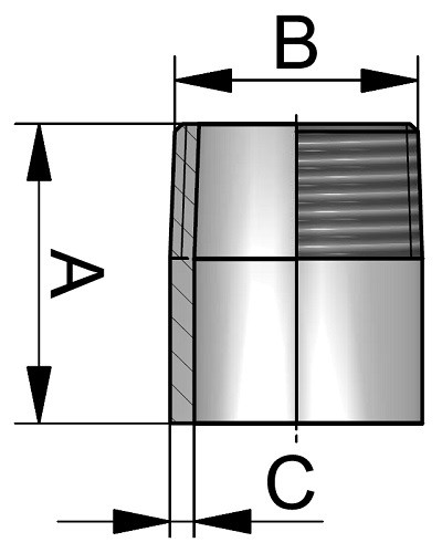 Króciec spawalniczy 1/4" 316