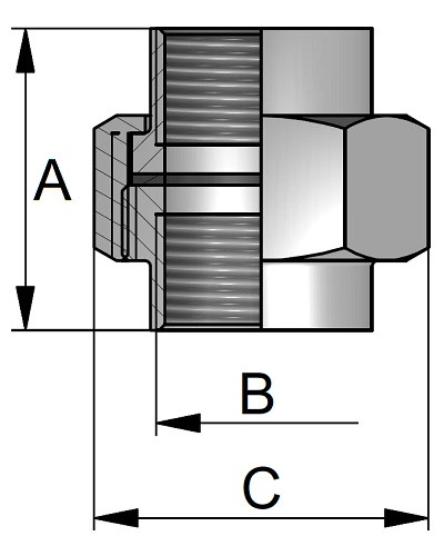 Złączka Union F/F 1" 316