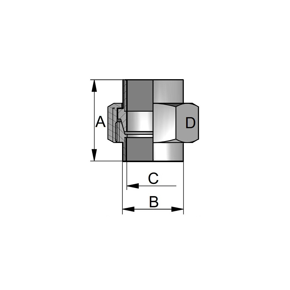 Złączka BW/BW Stożkowa 3/8" 316