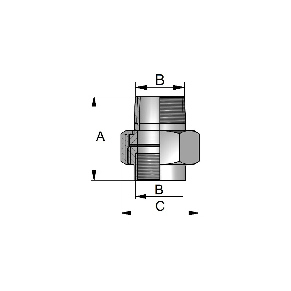 Złączka M/Ż 1/2" 316