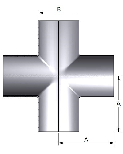 Krzyż Długi 63,5 x 1,6mm 316P