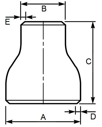 Redukcja Koncentryczna 1 1/2" x 1/2" SCH10S 304