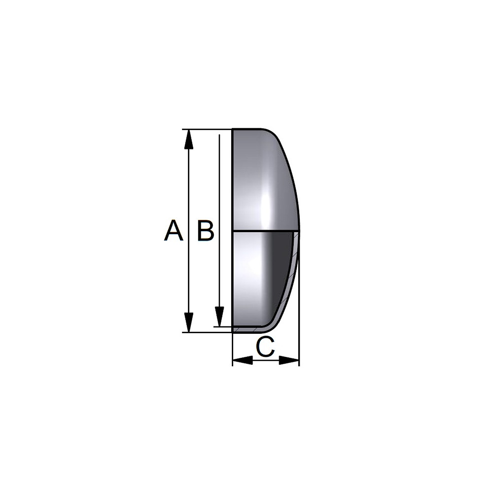 Wypukłe dno 4" 304 P