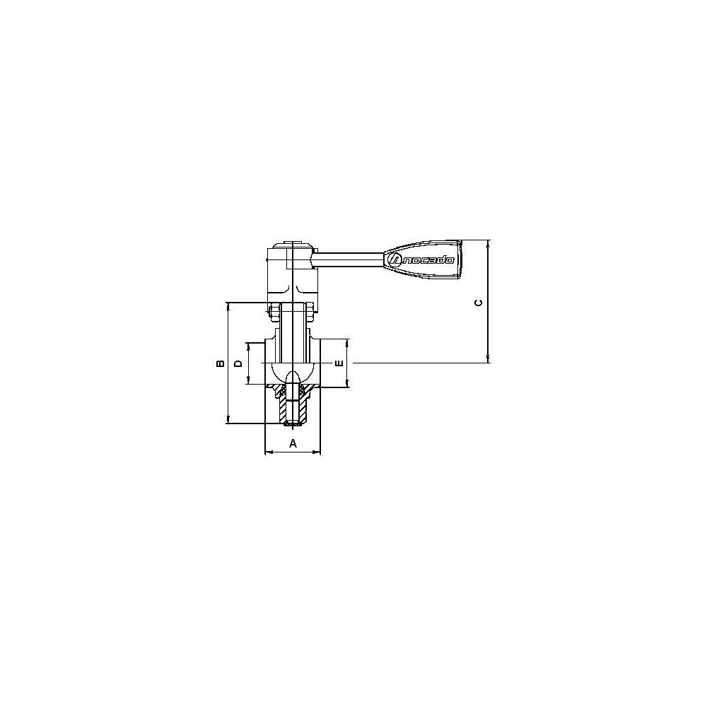 Przepustnica NOCADO DN80 W/W 304P MO EPDM