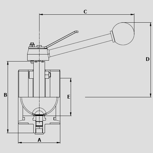 Südmo DN40 M/M 316L MO PTFE
