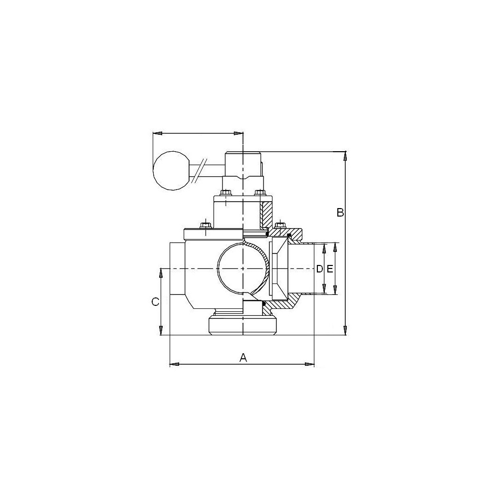 Zawór ARC 3drogowy W/W/W DN40 MO