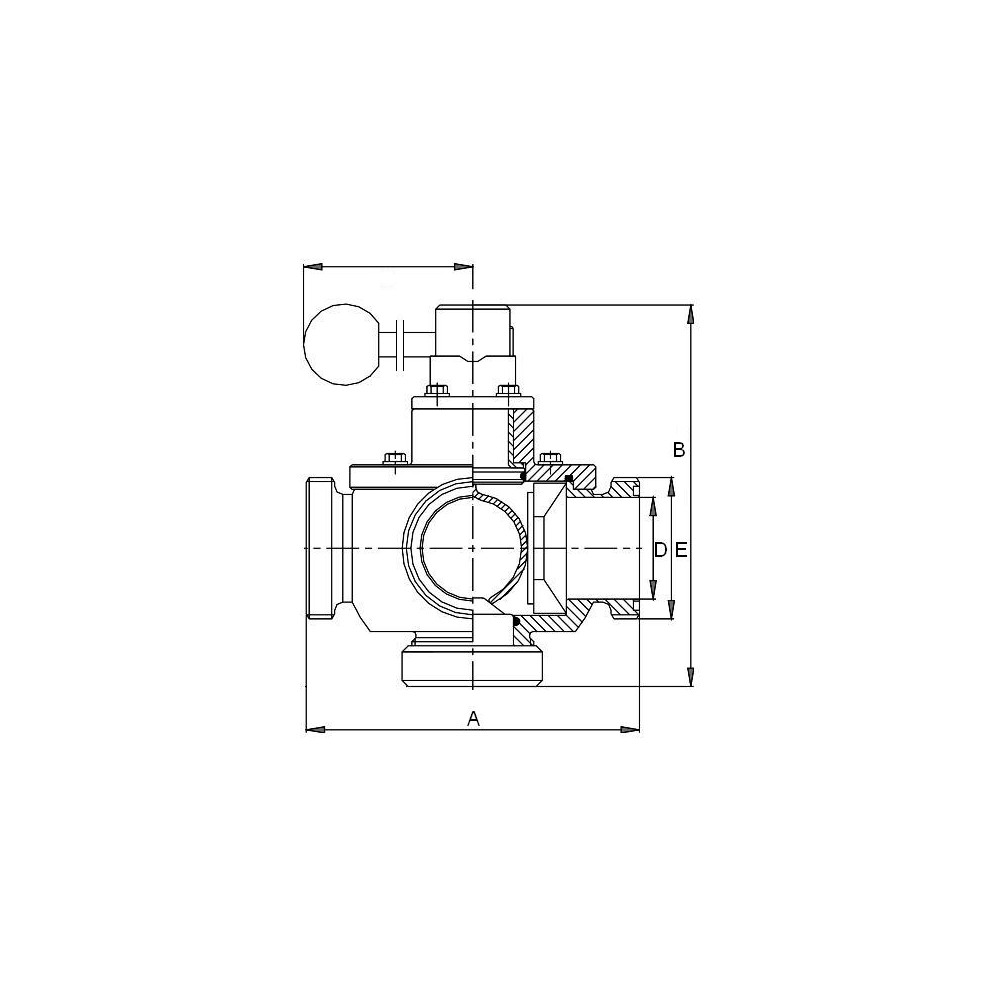 Zawór ARC 3drogowy W/W/W DN65 Ao/Ar