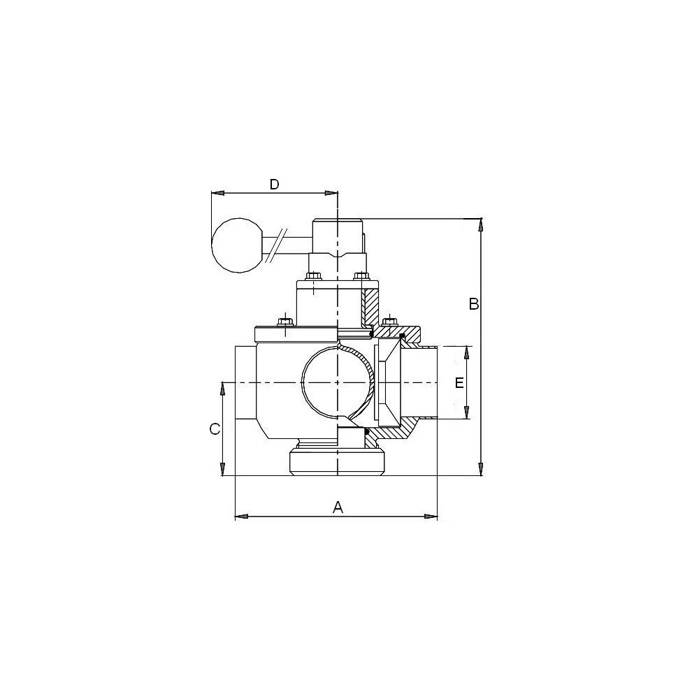 Zawór ARC 3drogowy W/W/W 4" MO