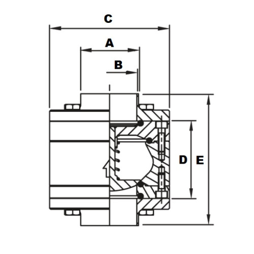 AWH NRV F/F DN32 316/EPDM