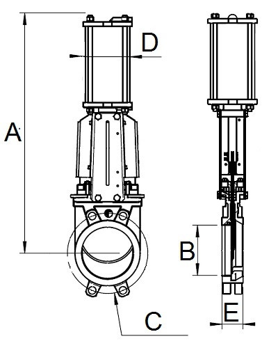 Zasuwa klinowa DN80 DA 316/MM