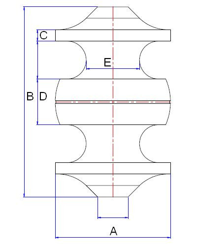 Dwukierunkowy czyszczak DN150 MM 3stopniowy SIL