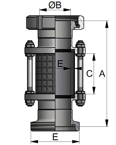 Wziernik cylindryczny LM DN80 304 P NBR B