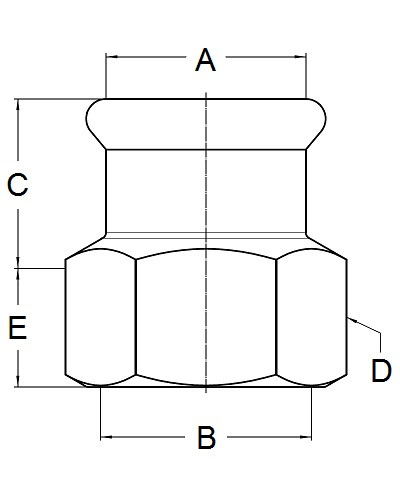 Złączka prosta P/F 54x3/2