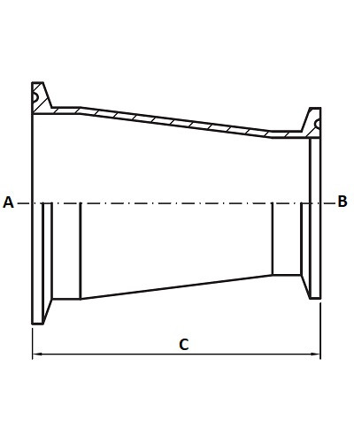 Redukcja Koncentryczna 76,2 x 50,8mm 316 SF1