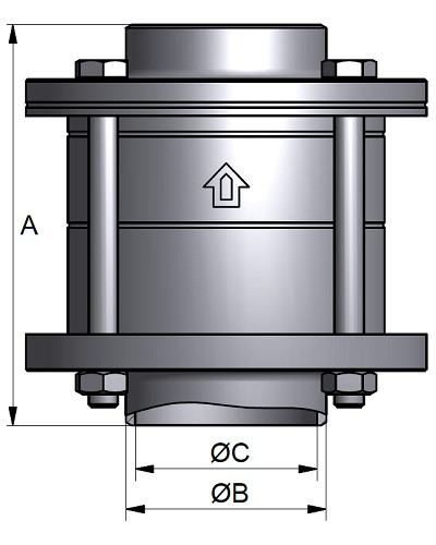 Zawór zwrotny NRV F/F DN50 316/EPDM