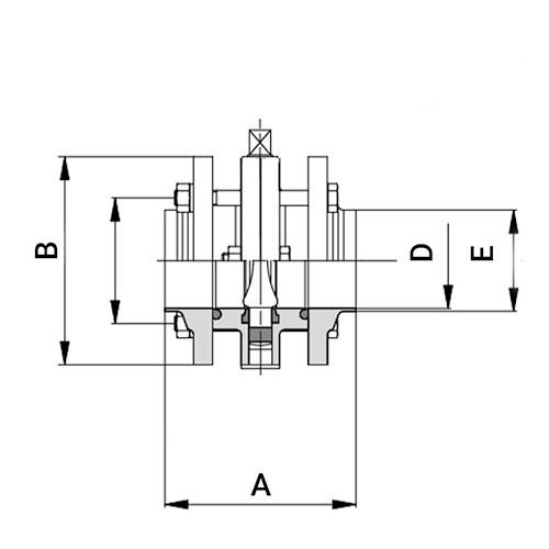 Südmo 3" F/F 316L WH FKM