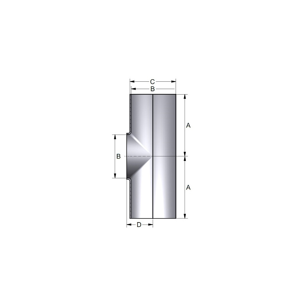 Trójnik krótki 35,0 x 1,5mm 316B