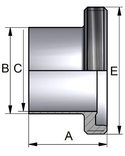 Złącze męskie DN15 ISO (DIN11864) 0.4
