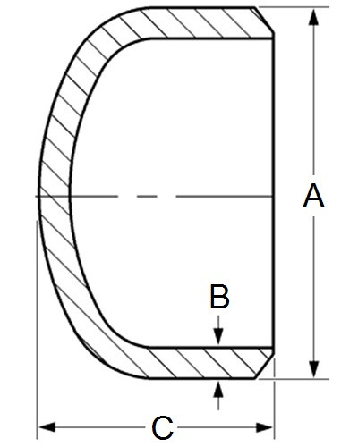 Dekiel ASTM Cap 1 1/4" SCH10S 316