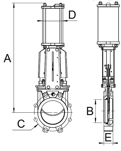 Zasuwa klinowa DN350 DA GGG50/N