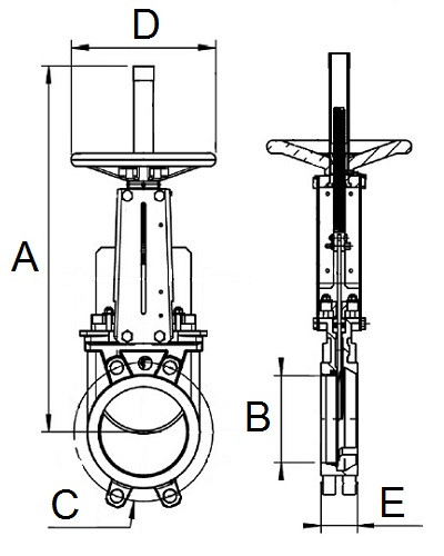 Zasuwa klinowa DN65 MO 316/EP