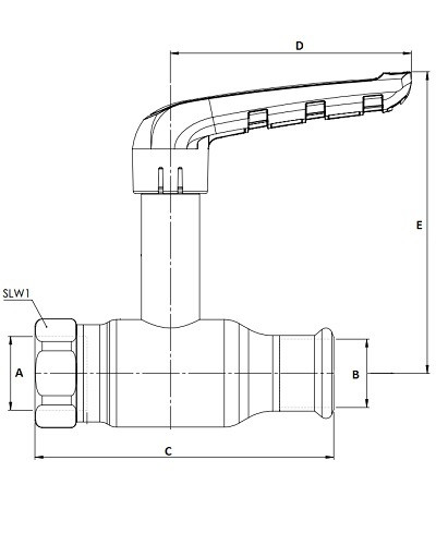 Zawór kulowy VSH P/I 42x1 1/2" Długi