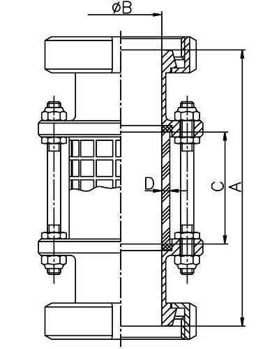 Wziernik cylindryczny LL DN15 316 P NBR B