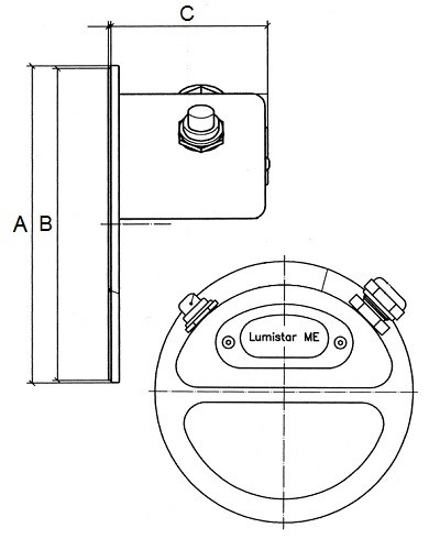 Wziernik S. glass light DIN11851 ME100 24V/2W