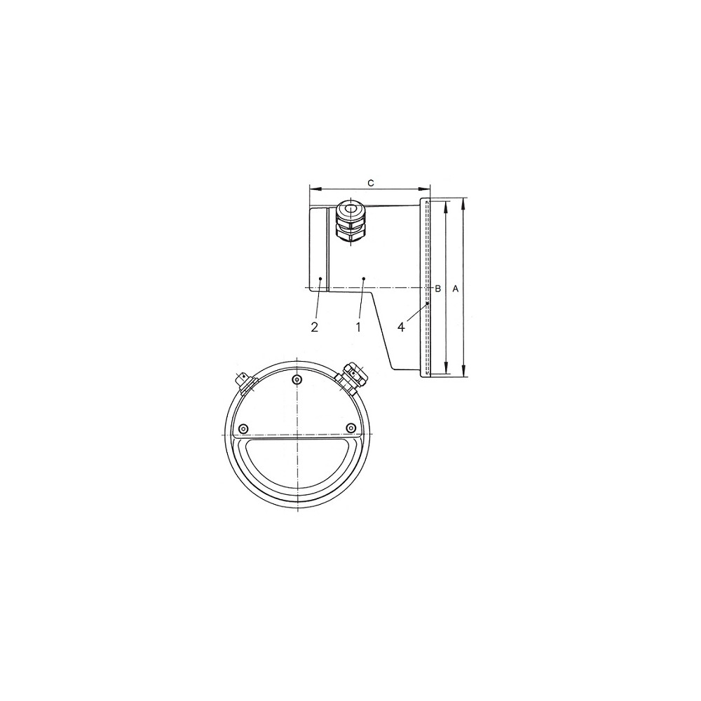 Wziernik S. glass light DIN11851 SLM65 24V/2.5W