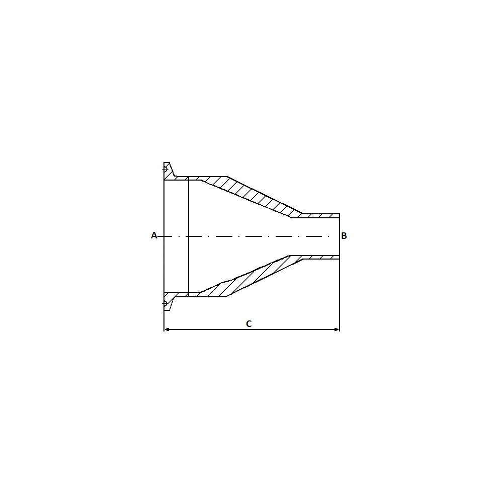 Redukcja koncentryczna 38,1 x 25,4 316 SF1
