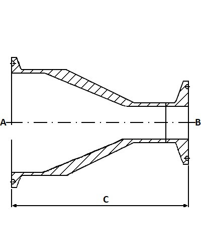 Reduktor Koncentryczny 38,1 x 9,53 316 SF1