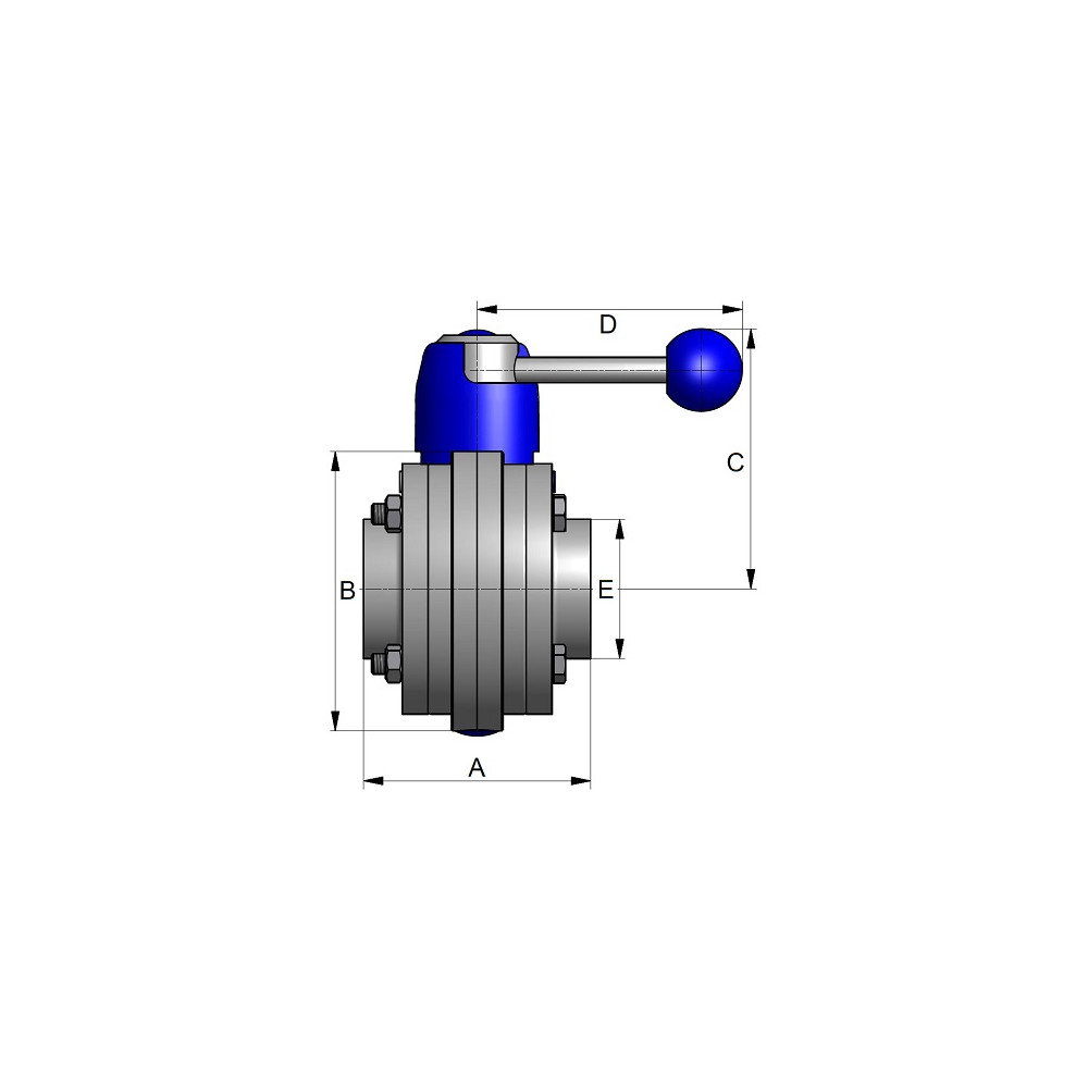 M&S 1" F/F (04) 316P MO SIL