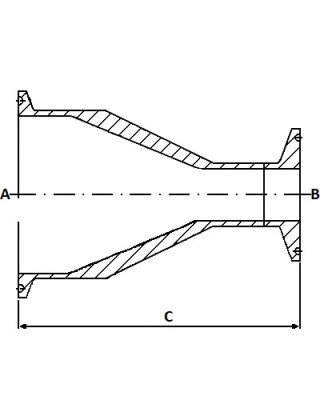 Redukcja Koncentryczna 38,1 x 19,05 316 SF1