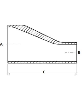 Redukcja mimośrodowa 38,1 x 25,4 316 SF1