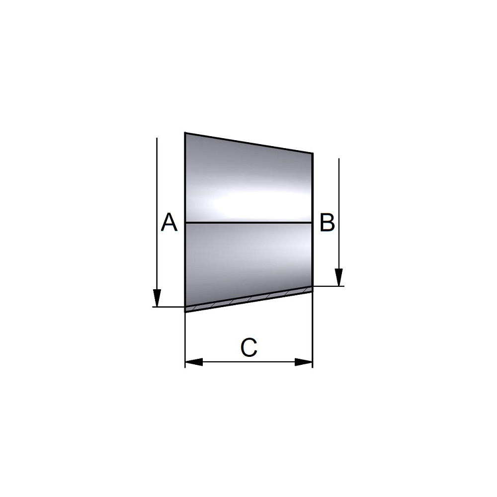 Redukcja Konc. 76,1 x 38,1mm 304P