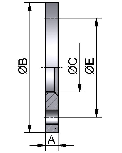 Kołnierz zakładkowy fl. 45mm A ALU Blank