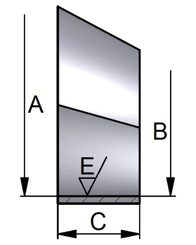 Reduktor Ecc. 104,0x 85,0mm 316B 0.8